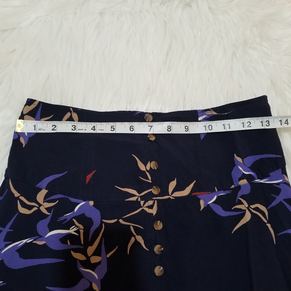 COPY - MAEVE ANTHROPOLOGIE Blue Bohemian Asymmetrical Midi Skirt SIZE 0P. - Picture 13 of 17
